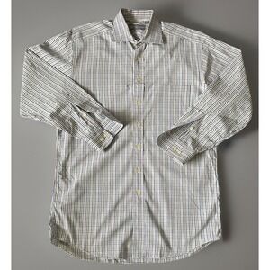 Hickey Freeman Long Sleeve Button Down Shirt Multi Color Plaid 16-R JBHS